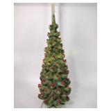 Vintage 1970s 31" ceramic Christmas tree lamp