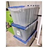 15 gal storage totes (3)