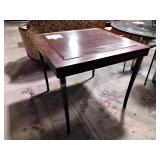 Folding card table,  some scratches, damage to