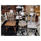 (5) chairs, scratches, stains