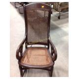 Cane back and seat rocker, some wear