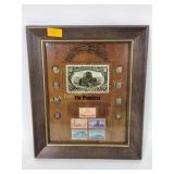 Framed Mercury Dime collection "The Pioneers"