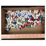 Assorted vintage dice
