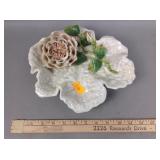 Antique German porcelain rose dish Victorian