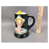 American Belleek (Lenox) painted porcelain mug -