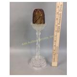 Victorian glass fairy lamp - mismatched shade