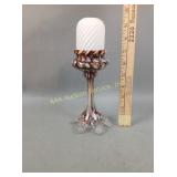 Victorian art glass fairy lamp - small chips to