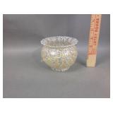 Dugan Venetian art glass rose bowl