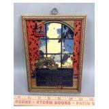 Buzza reverse glass motto print 1926