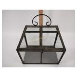 Glass & metal terrarium