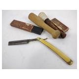 Wester Bros straight razor, pestles