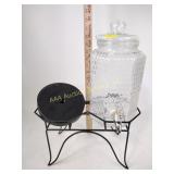 Kitchen items, glass drink dispenser, star shower