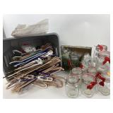 Glass holiday jars with locking lids anchor