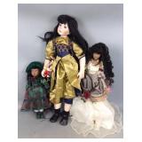 Porcelain dolls, varying sizes, will require some