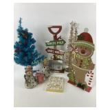 Christmas decorations, artificial trees, North