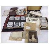 Vintage photographs, postcards, and letters from