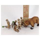 Schleich bear & meerkat