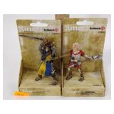 2 Schleich Ritter figurines