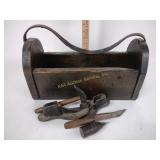 Cobbler shoe repair wood tote