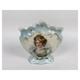 D & C Limoges porcelain portrait vase Louise of