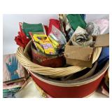 Hobby enameling kit, drum parts, baskets,