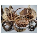 Baskets, grapevine wreaths