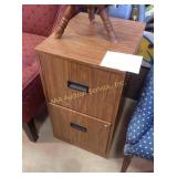Two-drawer metal file cabinet 26 inches tall
