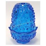 Blue glass fairy lamp