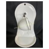 White Porcelain with Black Trim Graniteware