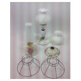 Milk glass lamps