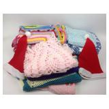 Crocheted baby blankets, afghans and machine made