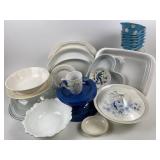 Pyrex mixing bowls, platters, Iroquois Impromptu