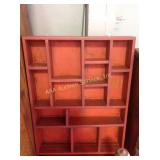 Vintage painted wooden shadowbox 27x20"