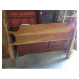 Full size wooden headboard