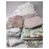 Assorted Bed Linens including some hand-stitched