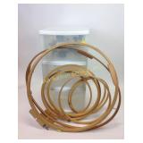 Craft needlework hoops, 22 inches through 12