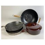 Oven proof covered pan, other pans