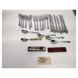Flatware assortment, some vintage pcs