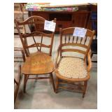 Vintage wooden side chairs