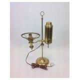 Brass lamp, some wear, missing shades