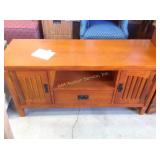 Wooden entertainment console,  48 x 24 x 16", has