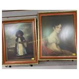 Pair framed prints