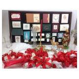 Vase, canister, Christmas bows, wiseman, angel