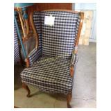 Wing back sofa chair, minor staining and fading