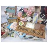 Cassette tapes, ribbon, craft supplies, Corning