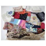 Assorted Handkerchiefs and Scarves - some vintage