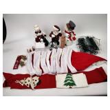 Christmas items, me & mrs claus, snowman, ceramic