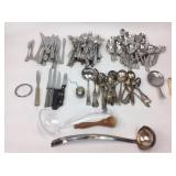 Flatware assortment including some vintage pcs