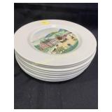 Atlas China Grandma Moses dinner plates