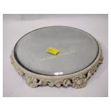 Antique vanity mirror plateau - painted